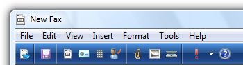 captura de pantalla de la barra de herramientas sin iconos etiquetados