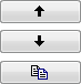 Captura de pantalla de los botones arriba, abajo y copiar.