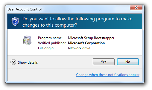 captura de pantalla del mensaje de seguridad 'Permitir programa'
